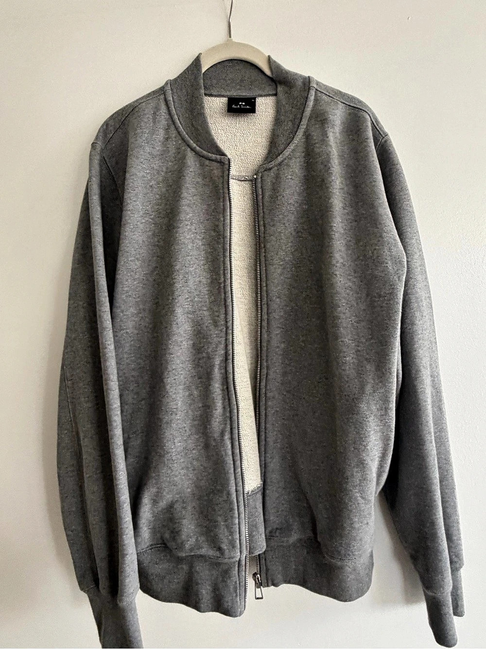 Paul Smith Gray Zip Front Sweatshirt Size XL
